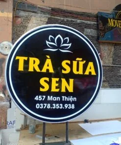 Hộp đèn tròn trà sữa