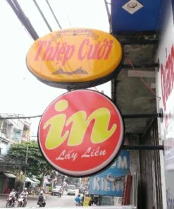 Làm hộp đèn tròn mica hút nổi đẹp, giá tốt tại TPHCM