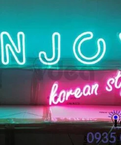 Making cheap LED neon signboards in Ho Chi Minh City