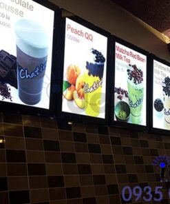 Mẫu biển hiệu quảng hộp đèn tròn nổi bật, đơn giản