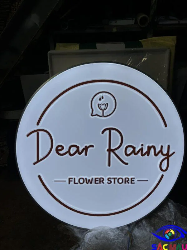 Làm Bảng Hiệu Alu - Mica chữ nổi, đèn LED các loại TPHCM Hộp đèn mica hút nổi hình tròn