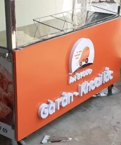 Làm Bảng Hiệu Alu - Mica chữ nổi, đèn LED các loại TPHCM làm bảng alu cho xe gà rán