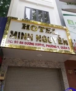 Làm Bảng Hiệu Alu - Mica chữ nổi, đèn LED các loại TPHCM bảng alu gương vàng