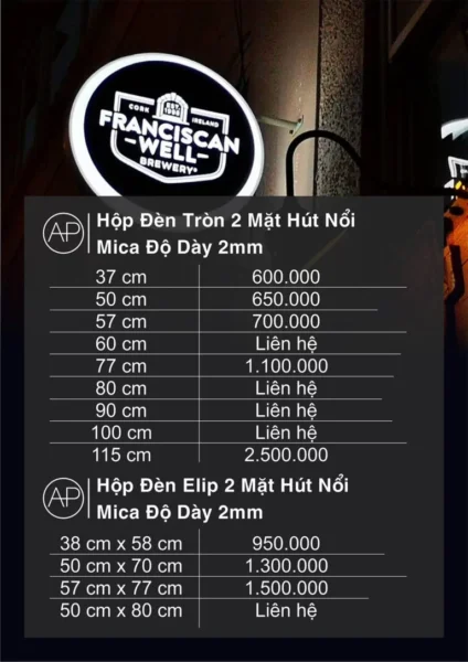 Điều gì làm nên một hộp đèn tròn quảng cáo chuyên nghiệp Giá bảng hiệu hộp đèn tròn