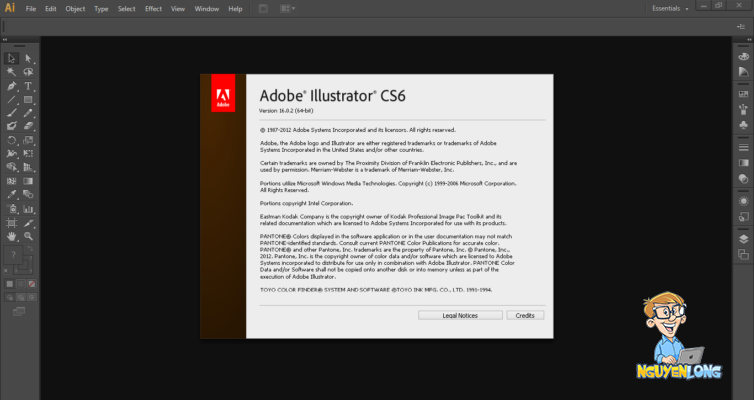 Mẫu giao diện Adobe Illustrator