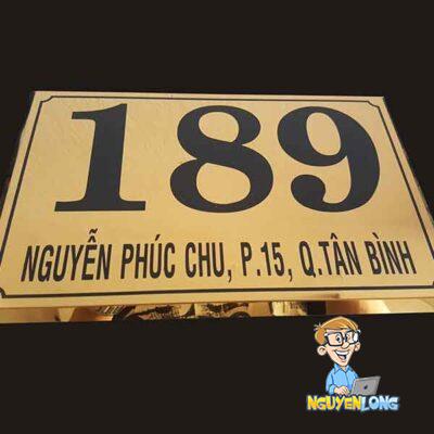 Biển số nhà inox bền, đẹp và sang trọng Quảng Cáo Nguyễn Long Sắc Màu - Đơn vị thiết kế và sản xuất sản phẩm bảng inox ăn mòn chất lượng và giá rẻ