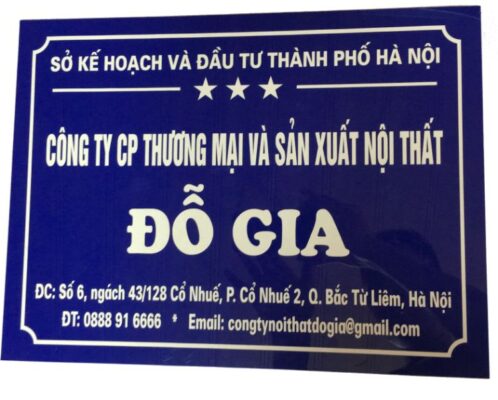 bảng hiệu mica tên công ty