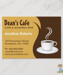 5 Ý Tưởng Name card Cho Quán Cà Phê brown and beige stylish coffee shop cafe large business card raf14b0b55c3b41249eb9c11758fb88d5 tcvum 736