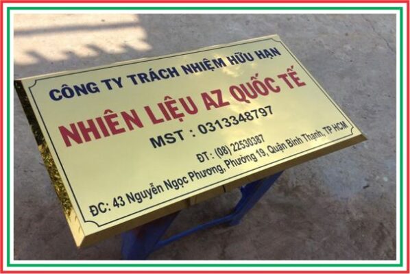 Những kiểu dáng và mẫu mã bảng inox công ty ấn tượng Bảng inox công ty