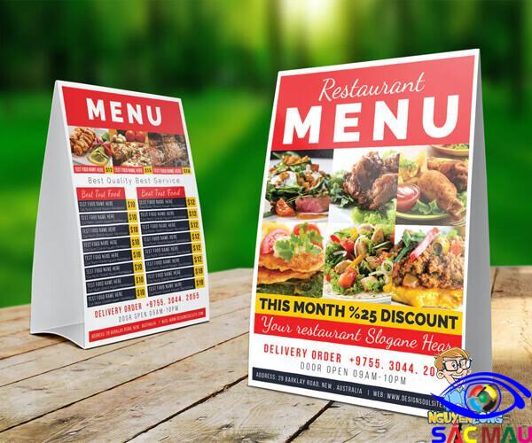 In menu quảng cáo menu