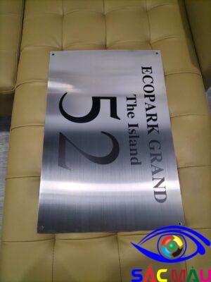 Bảng số nhà Inox trắng xước