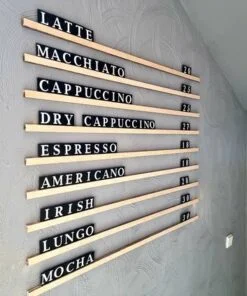 Menu chữ inox, mica, alu theo yêu cầu Menu 10 2