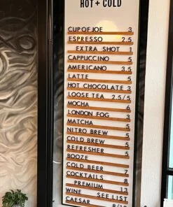 Menu chữ inox, mica, alu theo yêu cầu Menu 3 2