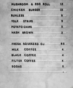 Menu chữ inox, mica, alu theo yêu cầu Menu 5 2