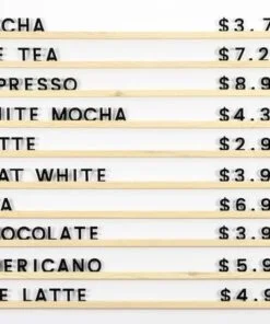 Menu chữ inox, mica, alu theo yêu cầu Menu 7 2