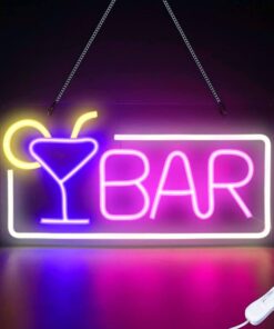 bảng neon uốn chữ BAR