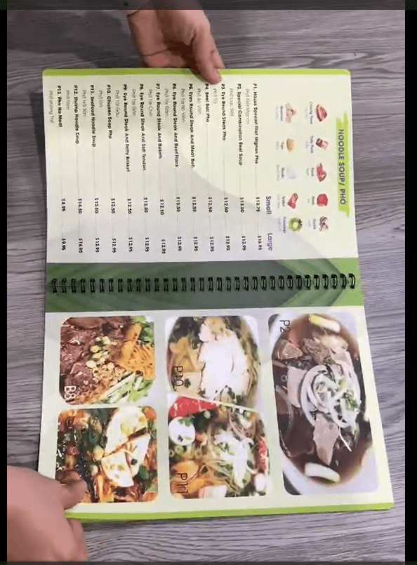 in ấn menu 