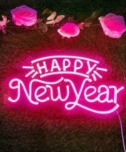 Bảng led neon sign chữ Happy new year 2024