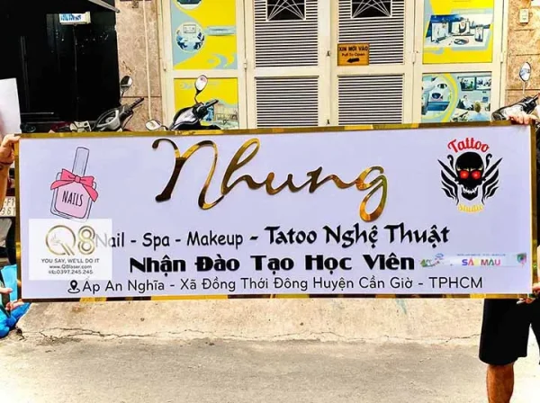 BIỂN QUẢNG CÁO SPA SÀI GÒN lam bien quang cao nail spa phun xam nghe thuat min 11zon