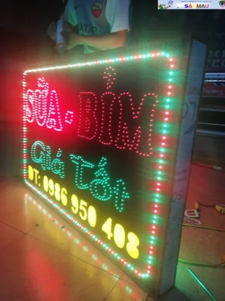 Sắc Màu hướng dẫn cài đặt màn hình LED ma trận Bảng quảng cáo đèn led ma trận chạy chữ phổ biến trên thị trường hiện đại