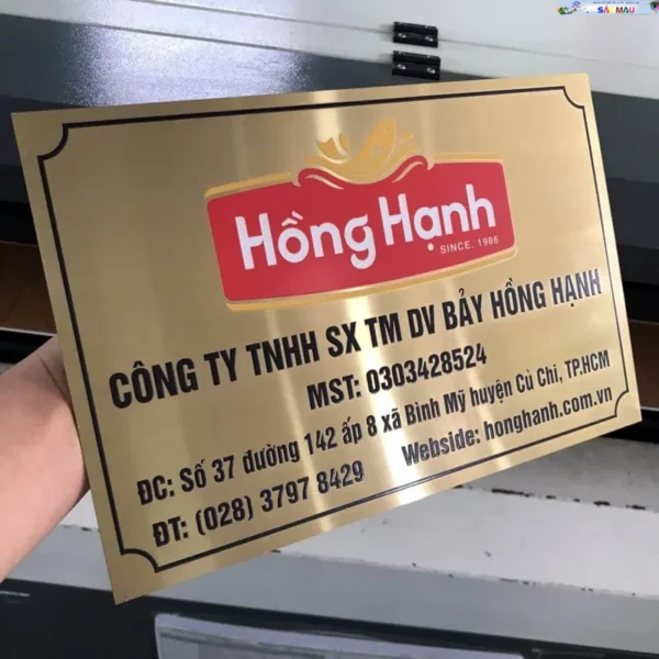 Bảng tên công ty Inox - Mica Bảng Tên Công Ty Mang Lại Sự Sang Trọng Và Bền Bỉ Cho Doanh Nghiệp