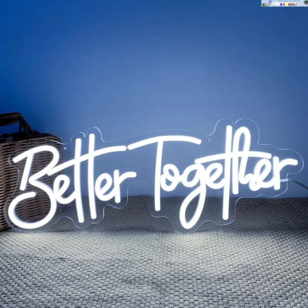 Uốn chữ led neon sign trên tấm mica hiệu ứng sáng chân nền cực kỳ ấn tượng